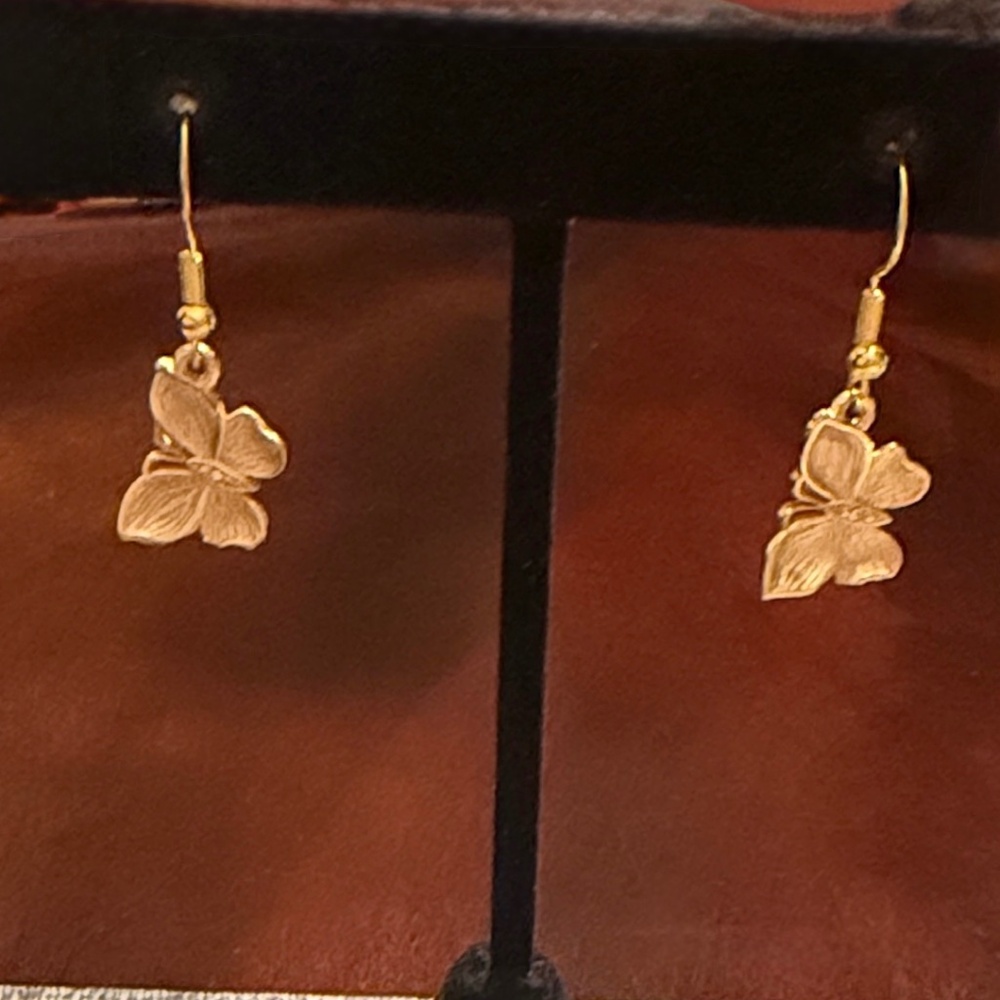 Brighton Flutter Gold Butterfly Earrings with Crystal Accent 🦋🆕🎁